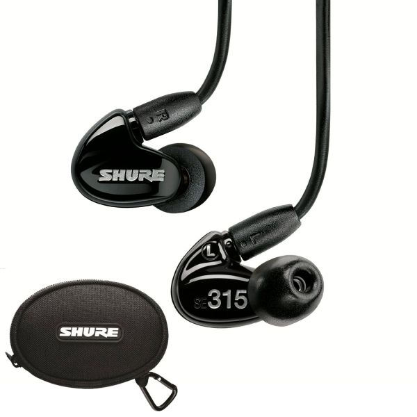 Shure SE315-K Sound Isolating In-Ear Stereo Earphones